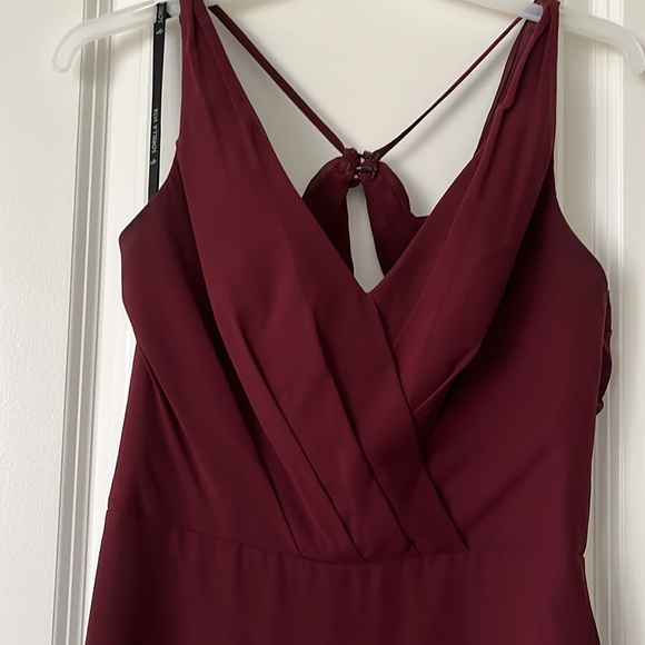 Sorella Vita Romanic Grecian Bridesmaid Dress in Burgundy - Picture 4 of 8